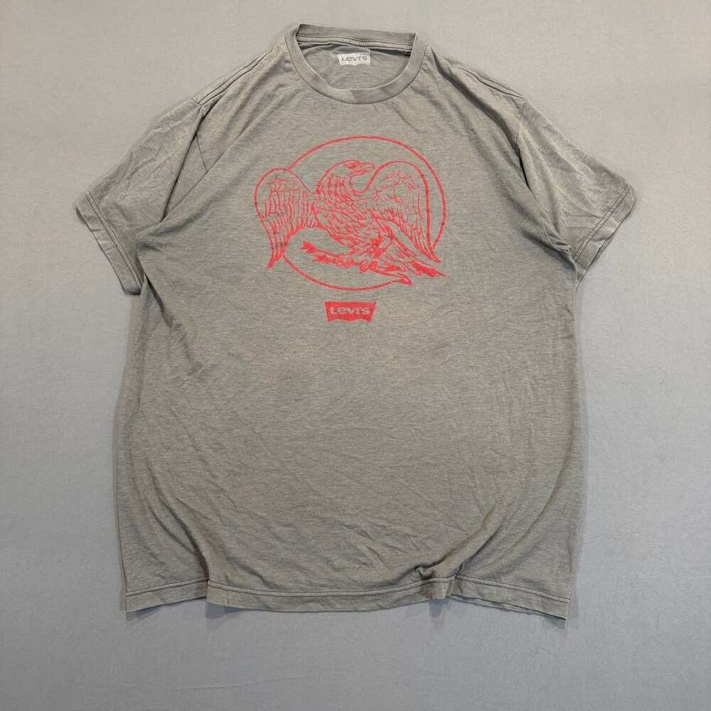Levi's Graphic T-Shirt Gray Eagle Red Logo